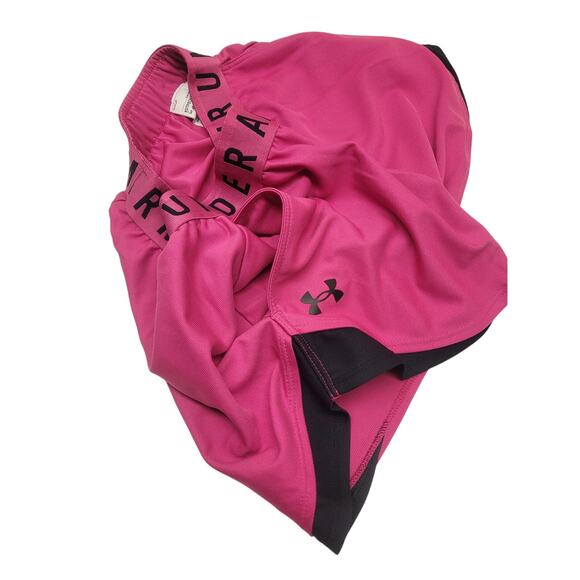 Lot of 2 Under Armour Women's Play Up Shorts XS Gray HeatGear Loose & Pink/Black - Picture 8 of 12